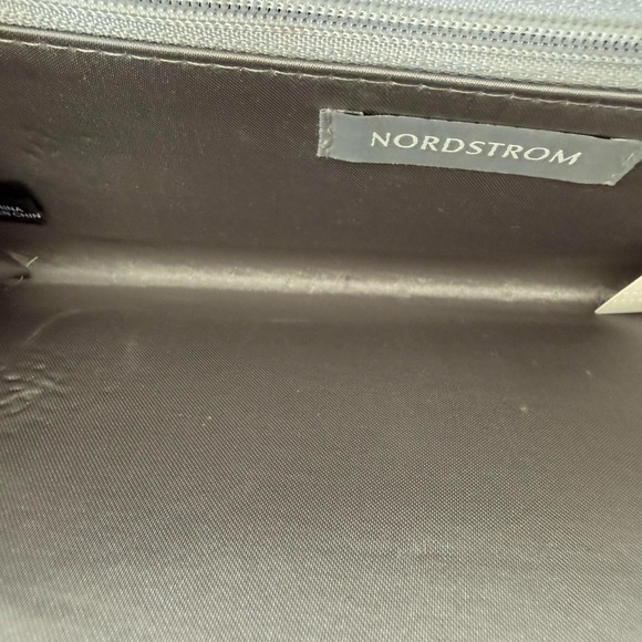 Silver Nordstrom evening clutch with chain strap - Picture 6 of 7